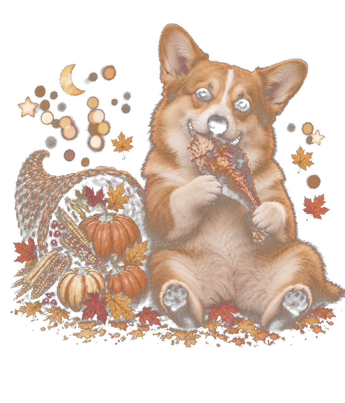 CORGI HALFTONE THANKSGIVING