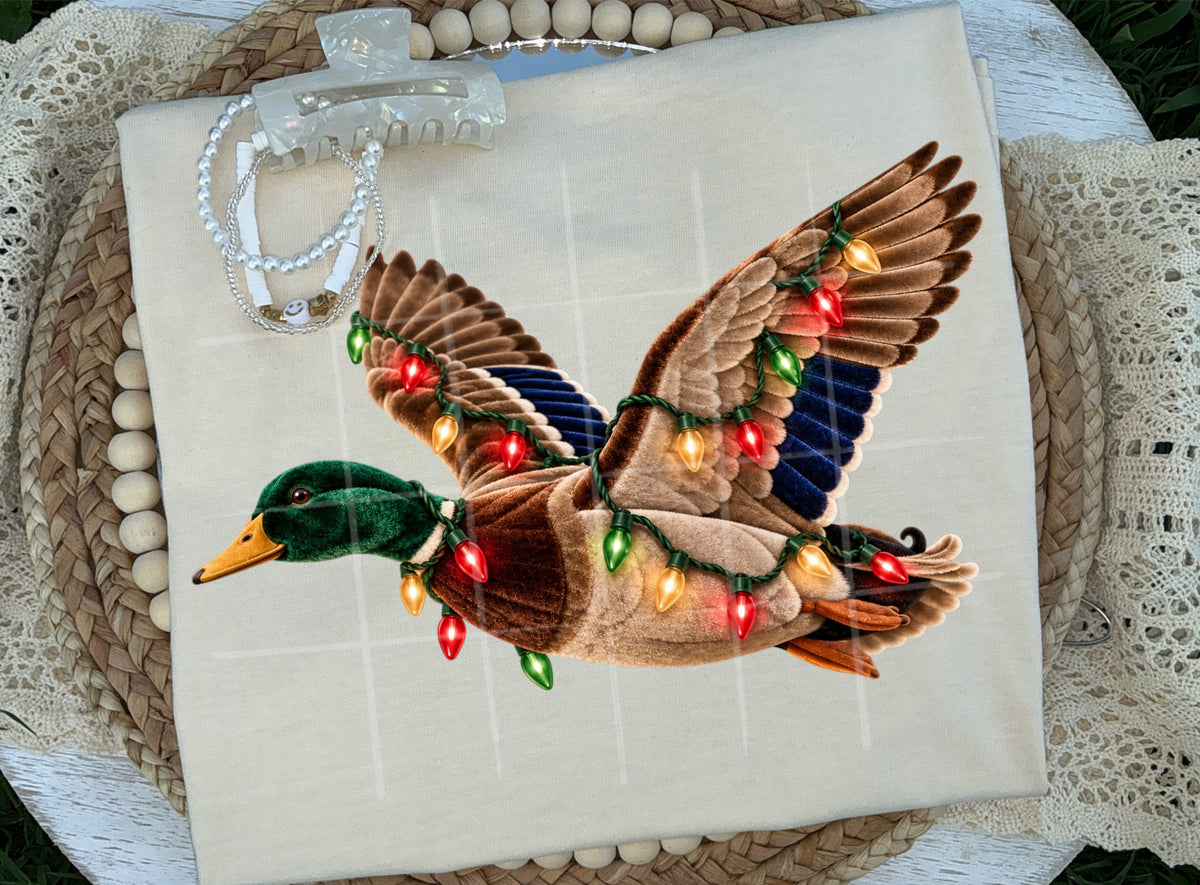 VELVET DUCK WITH LIGHTS