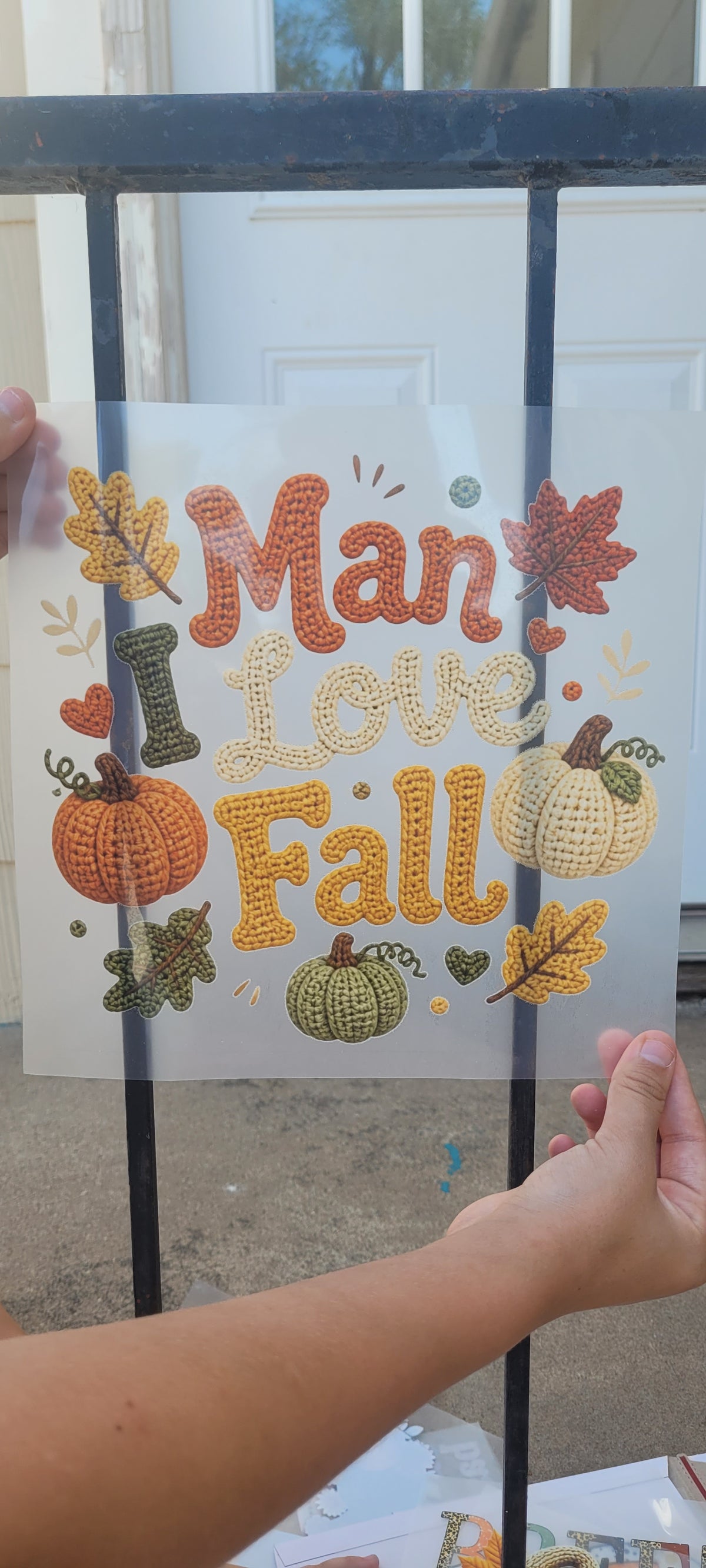 Crochet Man I Love Fall