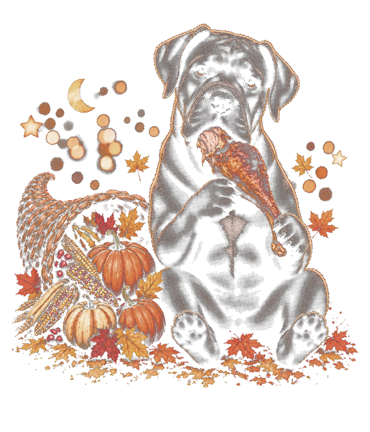 CANE CORSO THANKSGIVING HALFTONE