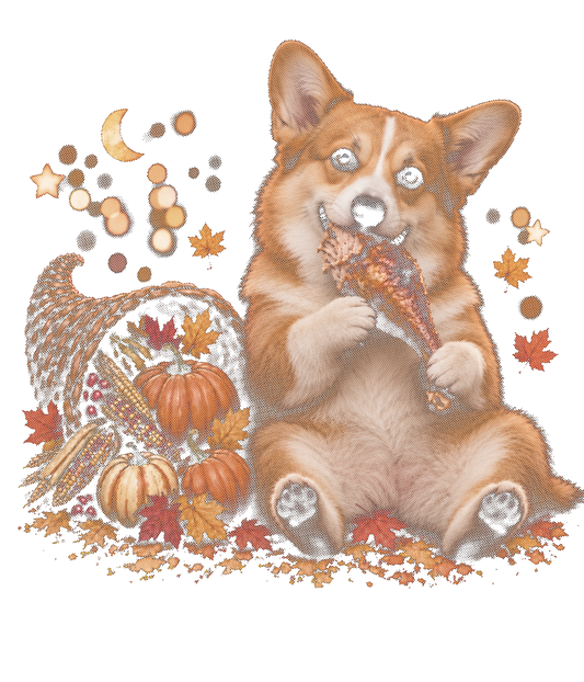 CORGI HALFTONE THANKSGIVING