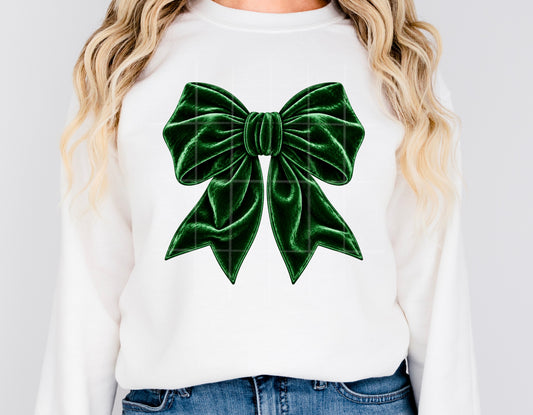 GREEN VELVET BOW