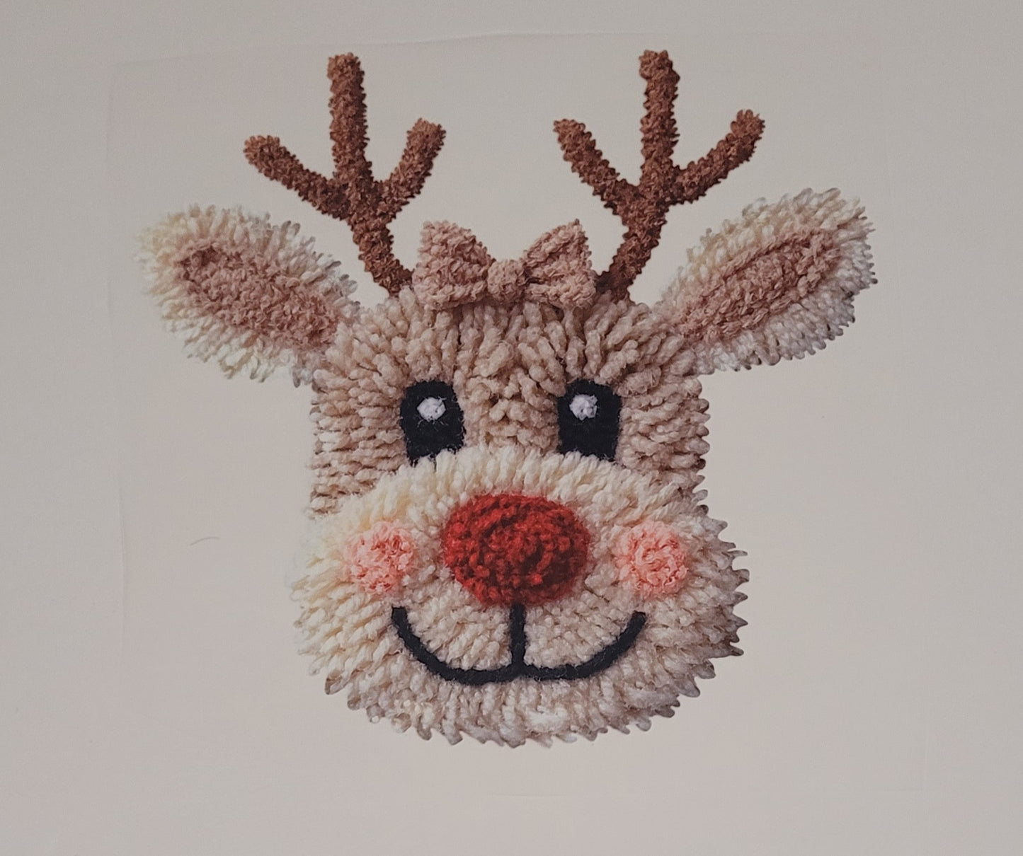Faux yarn reindeer