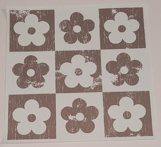 Brown checkered flowers
