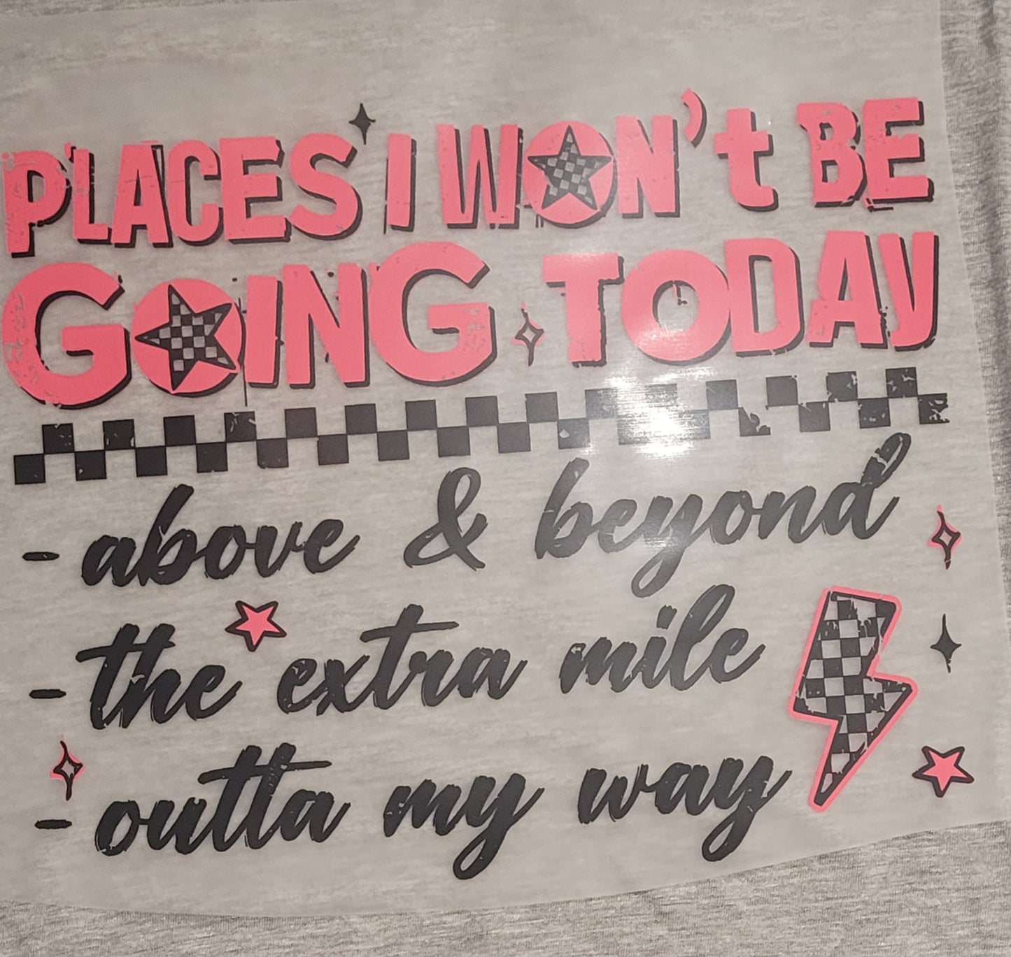 Places I won't be going