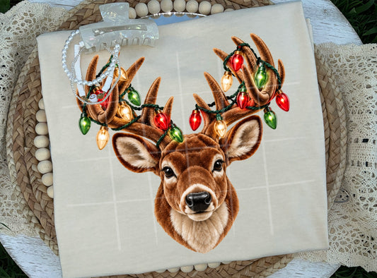 VELVET DEER WITH LIGHTS